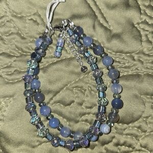 Elegant Blue Beaded Bracelet